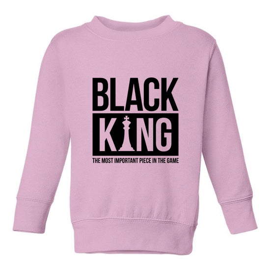 Load image into Gallery viewer, BLACK KING SWEATSHIRT – TODDLERS
