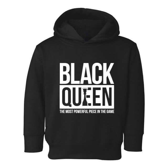 Load image into Gallery viewer, BLACK QUEEN HOODIE – TODDLERS
