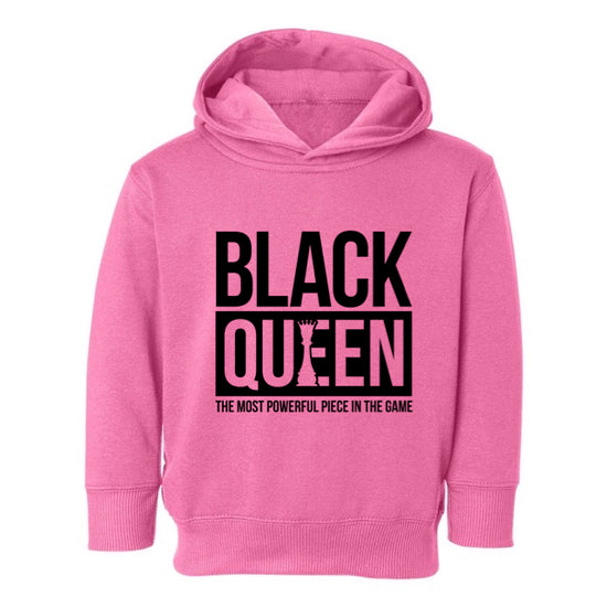 Load image into Gallery viewer, BLACK QUEEN HOODIE – TODDLERS
