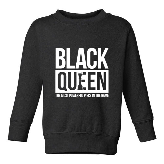 BLACK QUEEN SWEATSHIRT – TODDLERS